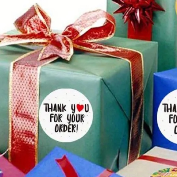 (34) Roll of 500 “Thank You for Your Order” 1” Stickers for Retailers - Picture 6 of 10